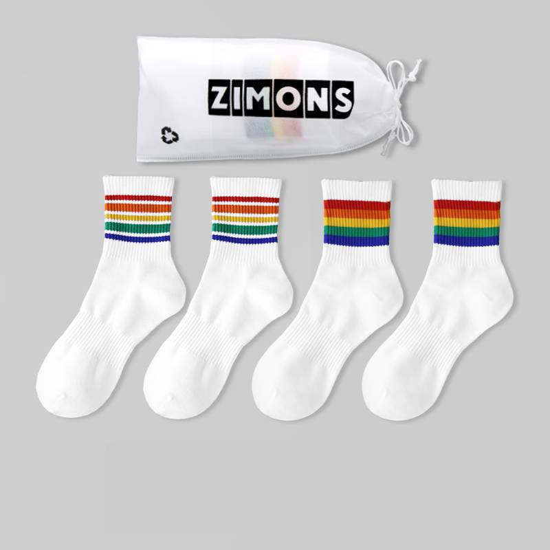 Chaussettes Rainbow fines en coton pour homme