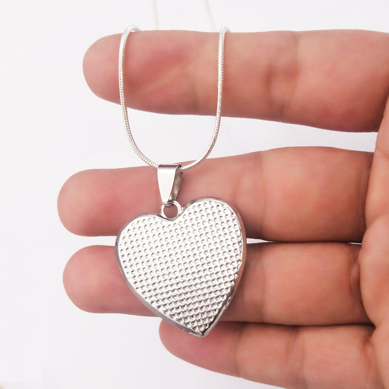 Collier en forme de cœur avec message d'amour pour votre fille