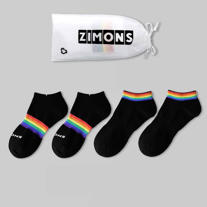 Chaussettes Rainbow fines en coton pour homme