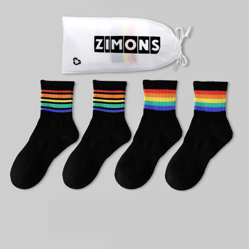 Chaussettes Rainbow fines en coton pour homme