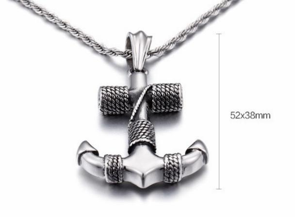 Pendentif ancre homme