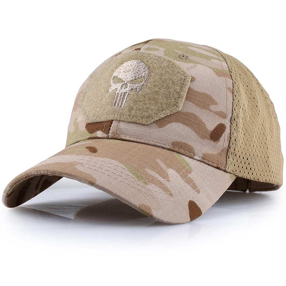 Casquette de baseball camouflage motif crâne